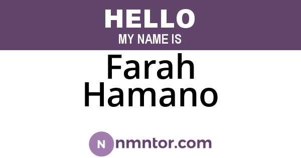 Farah Hamano