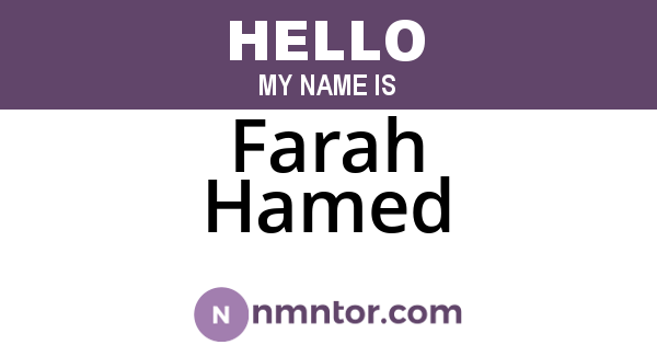 Farah Hamed