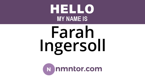 Farah Ingersoll