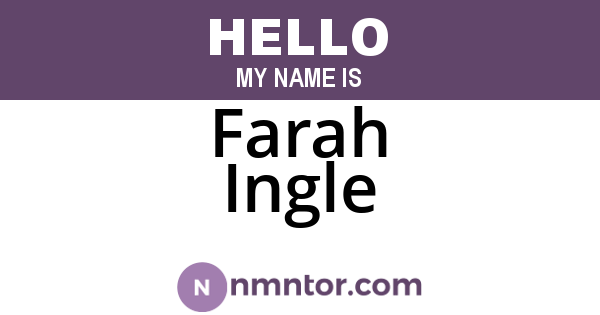 Farah Ingle