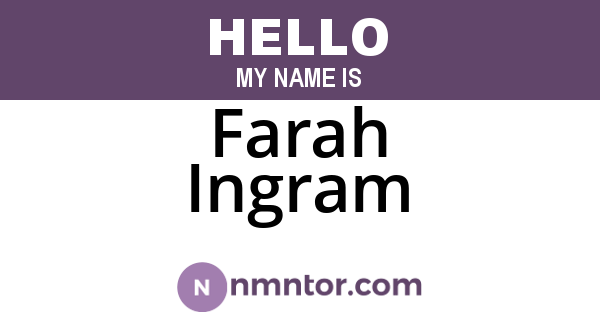 Farah Ingram