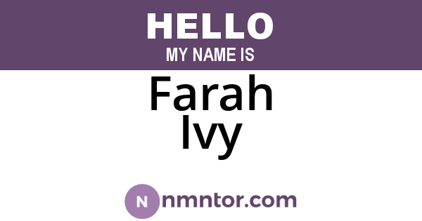 Farah Ivy