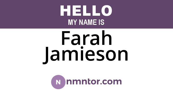Farah Jamieson