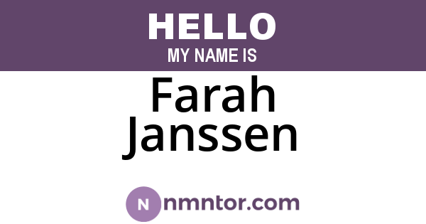 Farah Janssen
