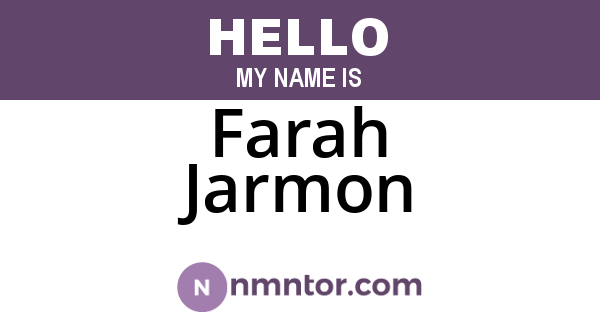 Farah Jarmon