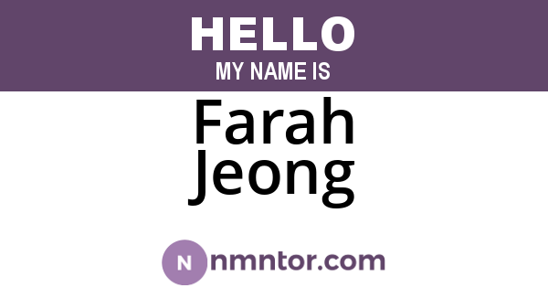 Farah Jeong