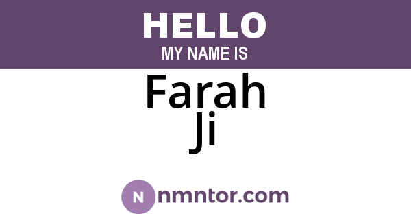 Farah Ji