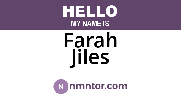 Farah Jiles