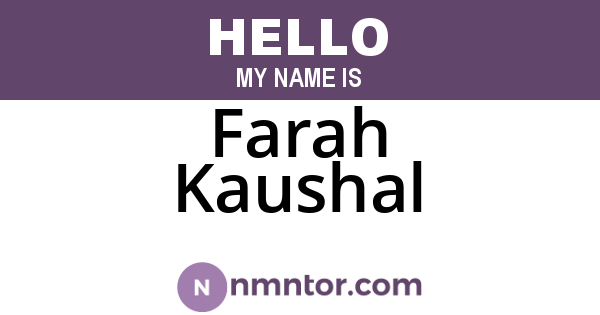 Farah Kaushal