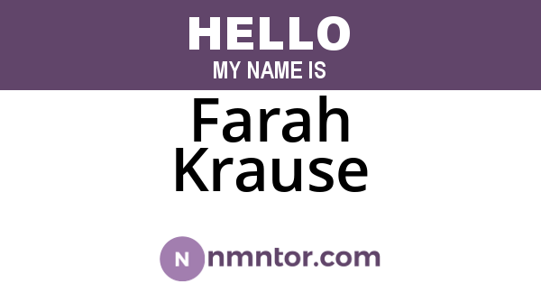 Farah Krause