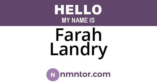 Farah Landry