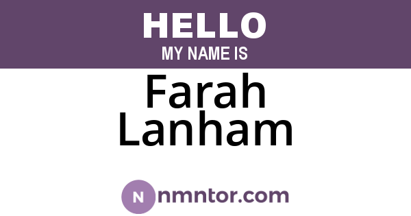 Farah Lanham