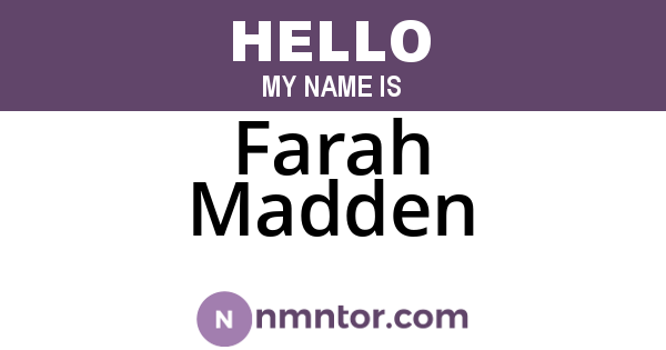 Farah Madden