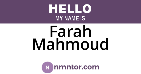 Farah Mahmoud