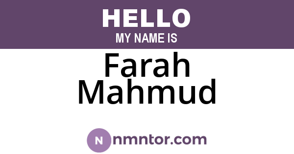 Farah Mahmud