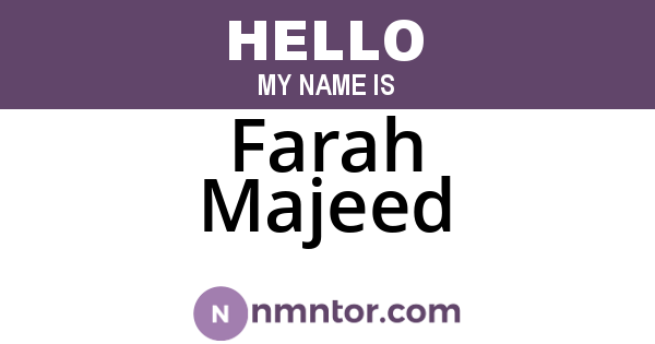 Farah Majeed