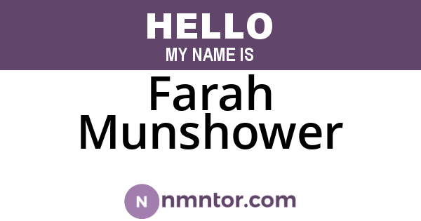 Farah Munshower