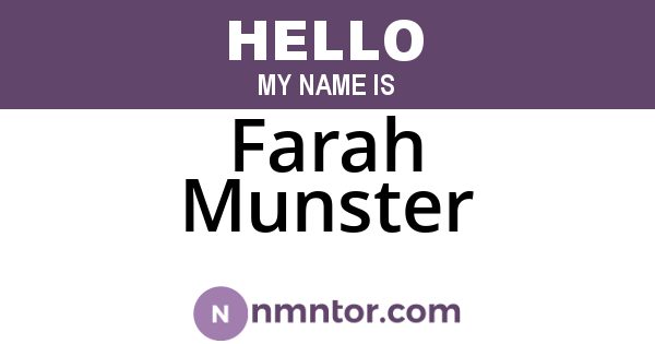 Farah Munster
