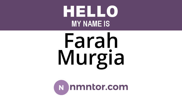 Farah Murgia