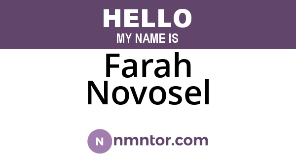 Farah Novosel
