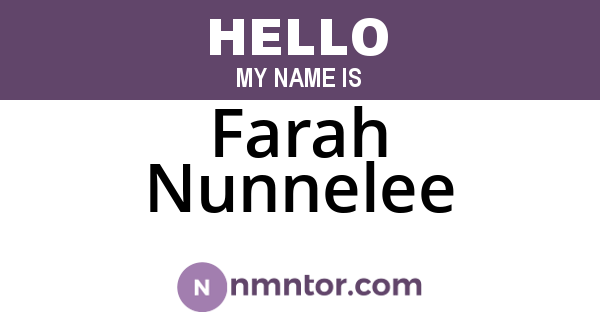 Farah Nunnelee