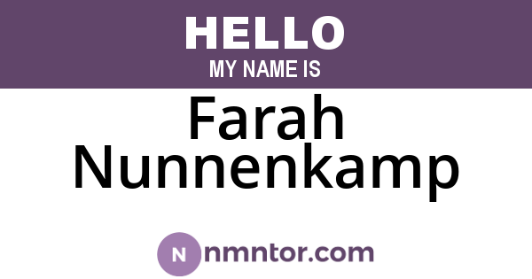 Farah Nunnenkamp