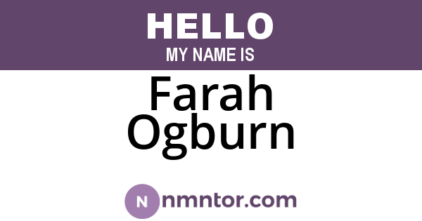 Farah Ogburn