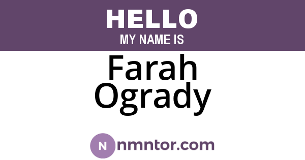 Farah Ogrady
