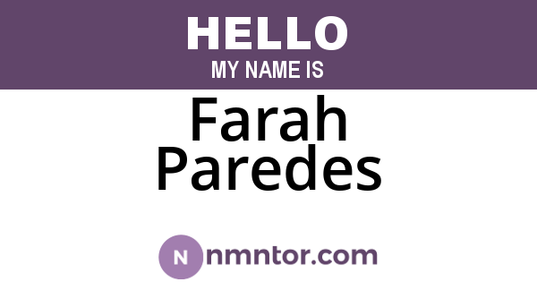 Farah Paredes