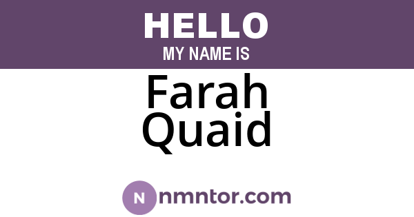 Farah Quaid