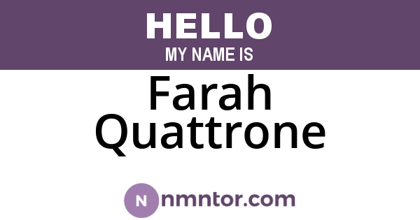 Farah Quattrone