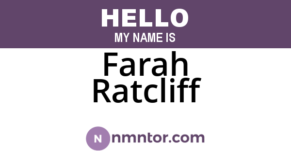 Farah Ratcliff