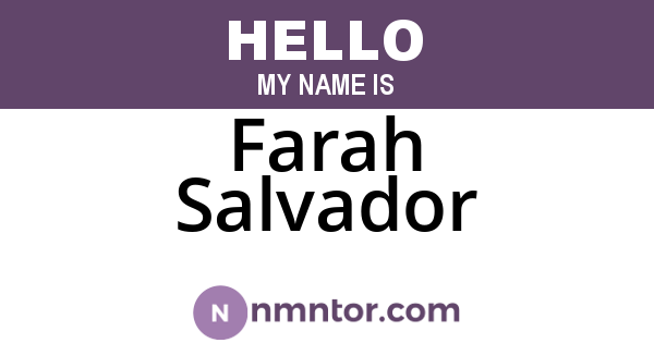 Farah Salvador