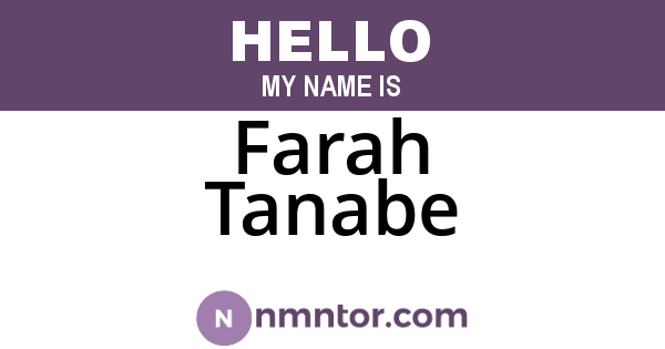 Farah Tanabe