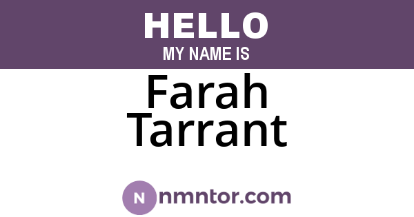 Farah Tarrant