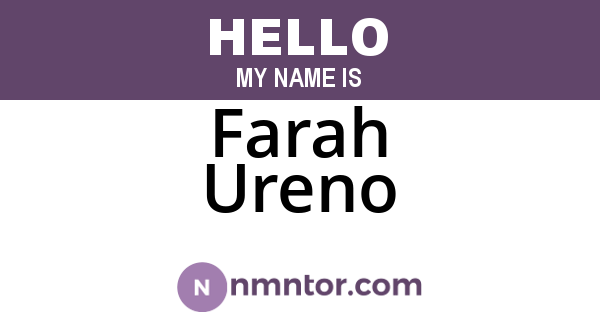 Farah Ureno