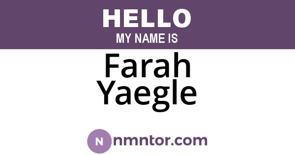 Farah Yaegle