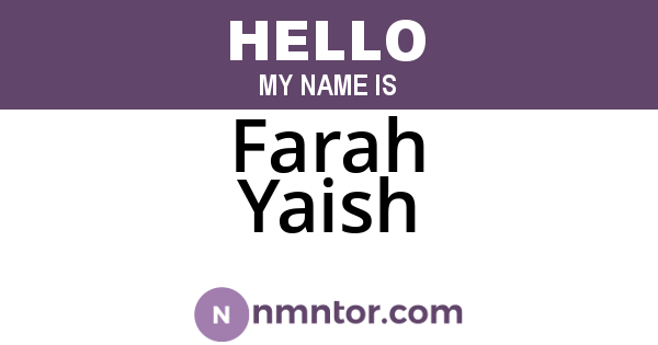 Farah Yaish