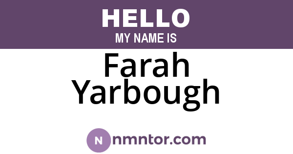 Farah Yarbough