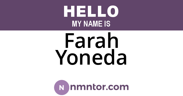 Farah Yoneda