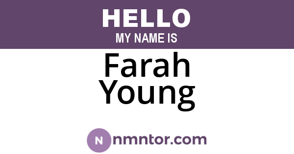 Farah Young