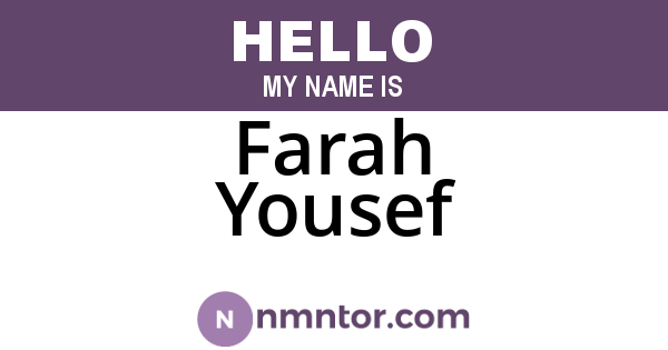 Farah Yousef