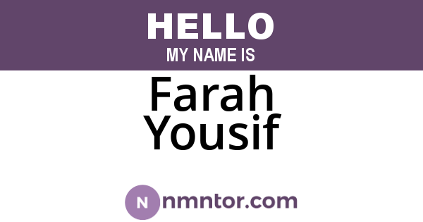 Farah Yousif