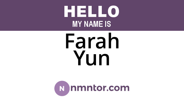 Farah Yun