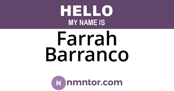 Farrah Barranco