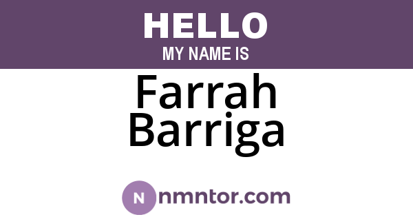 Farrah Barriga