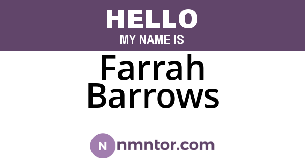 Farrah Barrows