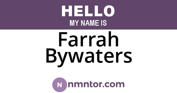 Farrah Bywaters