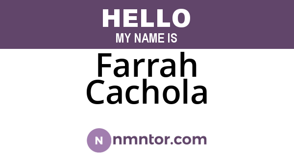 Farrah Cachola
