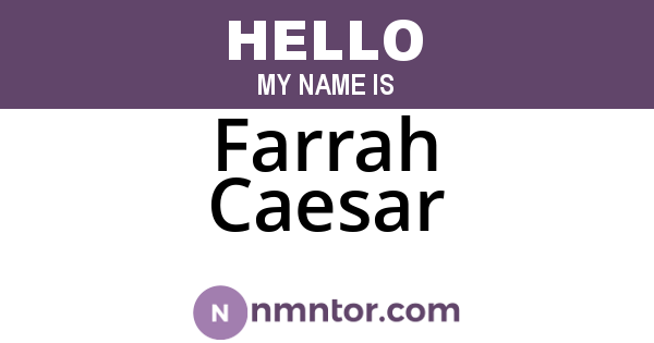 Farrah Caesar